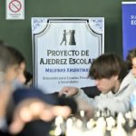 El intendente de Malvinas Argentinas, Leo Nardini, estuvo presente en el polideportivo de la ciudad de Villa de Mayo donde se llevó a cabo un nuevo Encuentro de Ajedrez Escolar