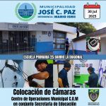 José C. Paz refuerza la seguridad en las escuelas con la colocación de cámaras de vigilancia 🎥